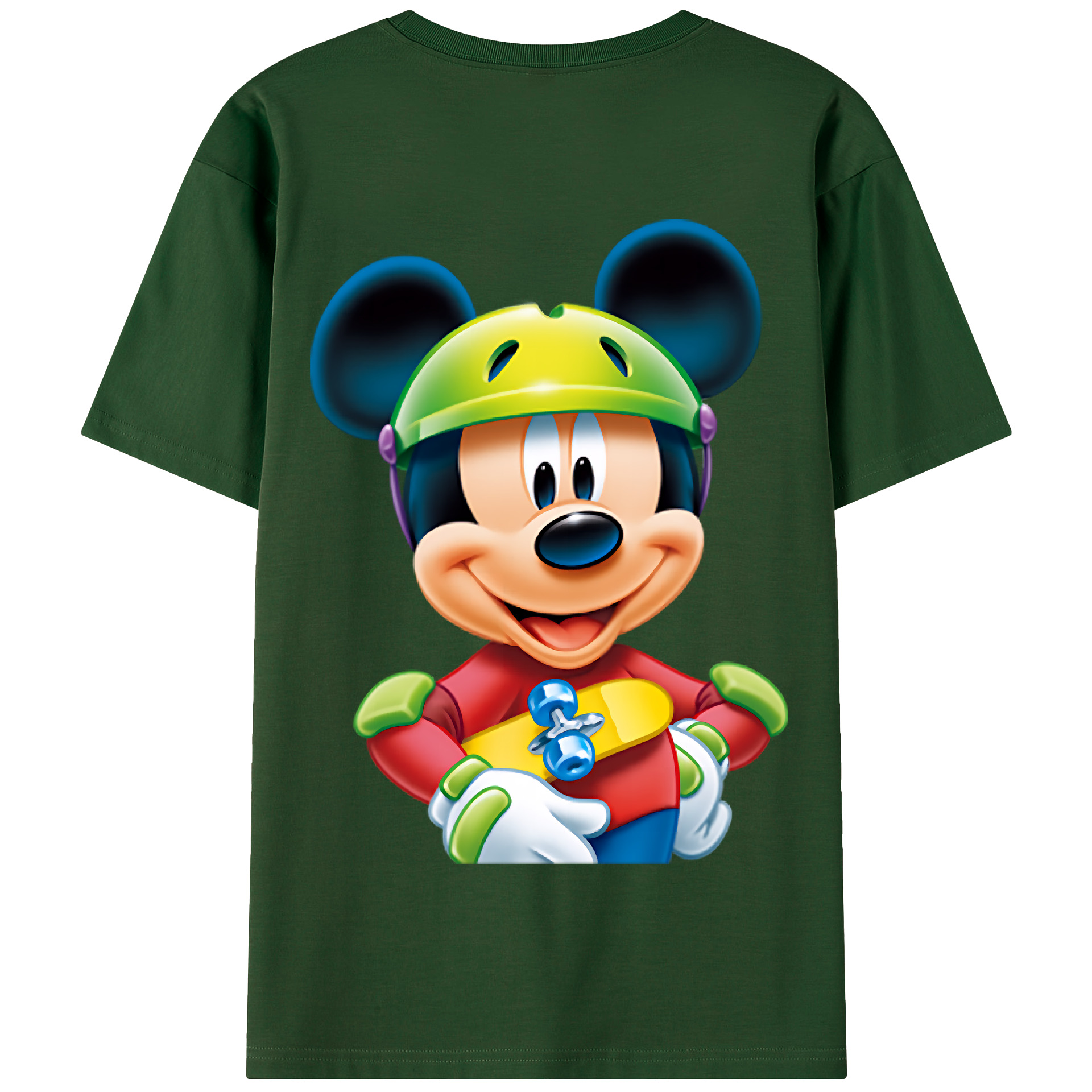 （画像用） ミッキーマウス Mickey Mouse 綿100％半袖Tシャツ（背面プリント）